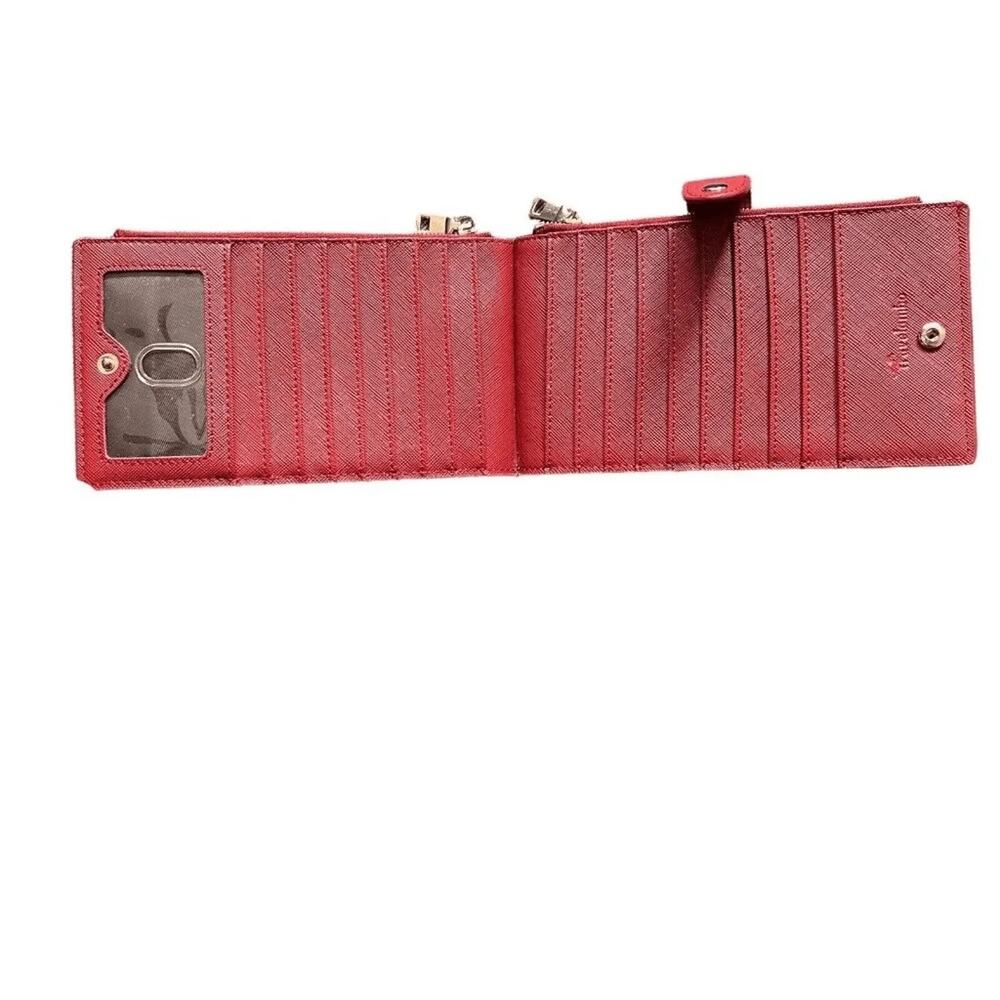 Travelambo Wristlet Wallet Womens Red Faux Leather Card Holder ID RFID - Picture 3 of 7